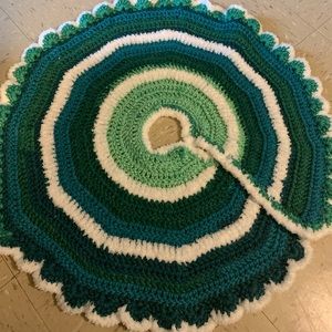 Handmade Christmas tree skirt